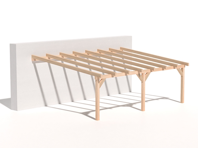 Dřevěná zahradní pergola 5x7m