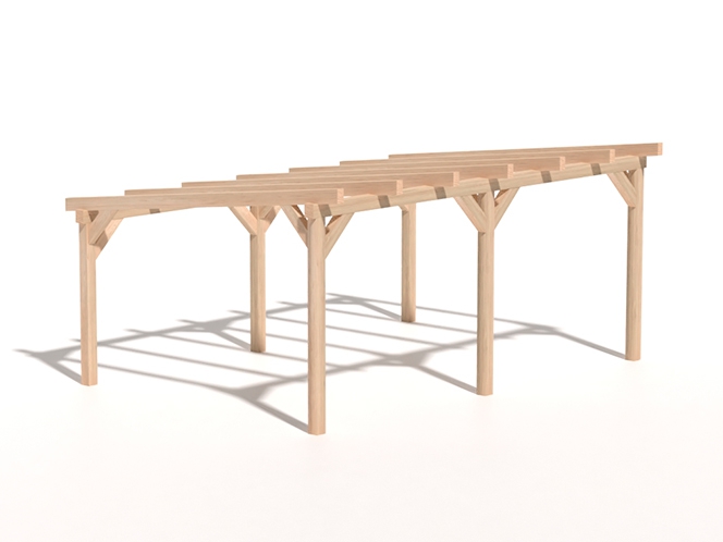 Dřevěná zahradní pergola 4x6m