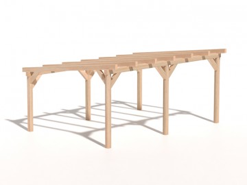 Dřevěná zahradní pergola 4x6m