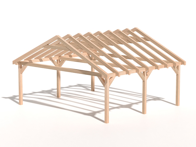 Dřevěná zahradní pergola 6x6m