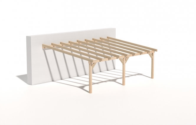 Dřevěná zahradní pergola 5x7m